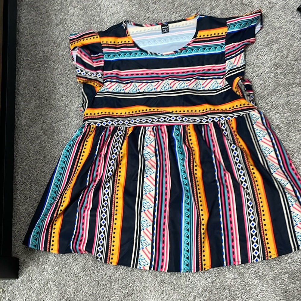 Striped colorful top